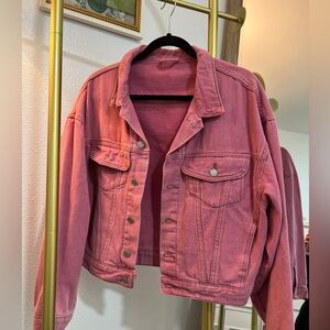 Women's Pink Denim Jacket